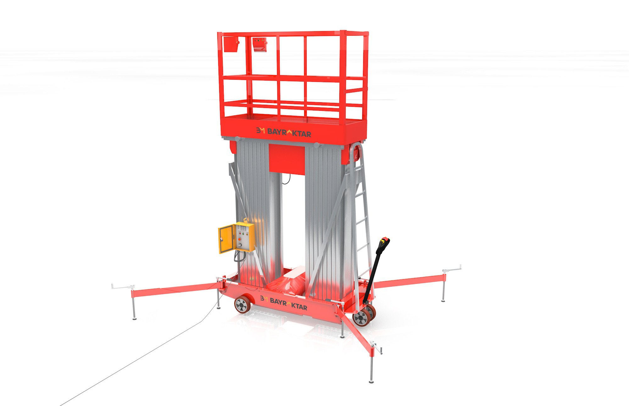 AWP12 SERİSİ 200 KG 14 METRE ELEKTRİKLİ ÇİFT DİREK PERSONEL YÜKSELTİCİ