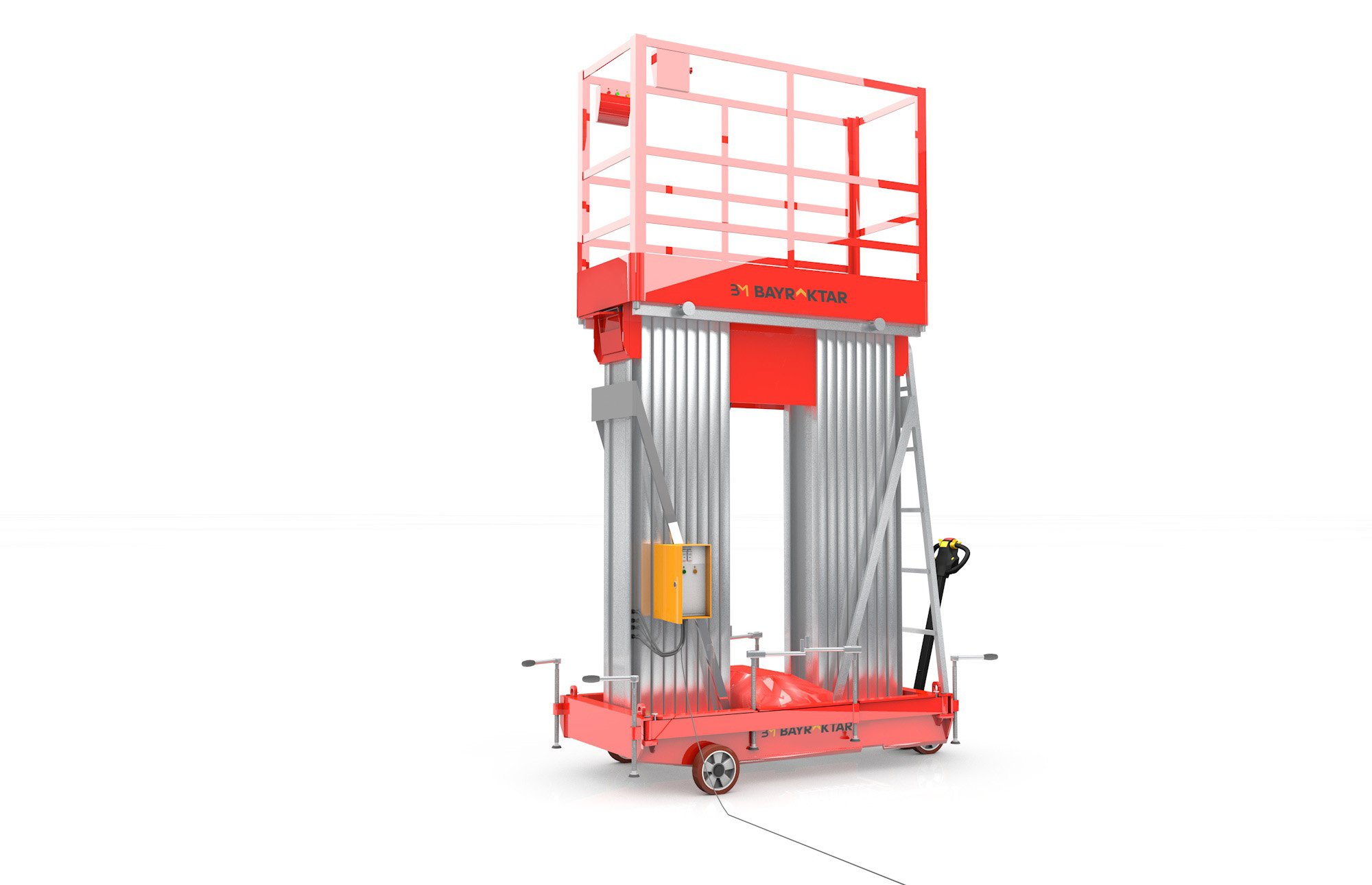AWP12 SERİSİ 200 KG 14 METRE ELEKTRİKLİ ÇİFT DİREK PERSONEL YÜKSELTİCİ