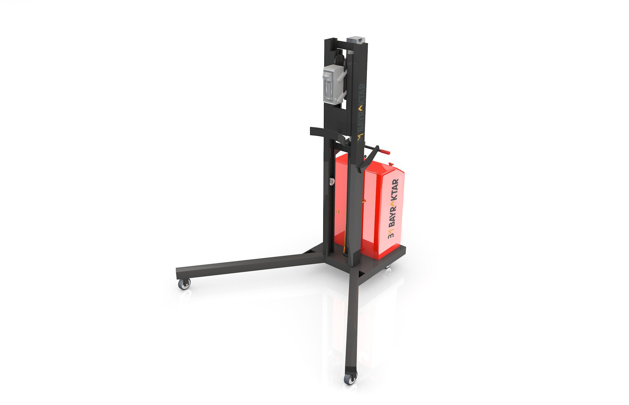 DT300 SERİSİ 300 KG 1.1 METRE YARI AKÜLÜ VARİL TAŞIMA VE İSTİFLEME MAKİNASI