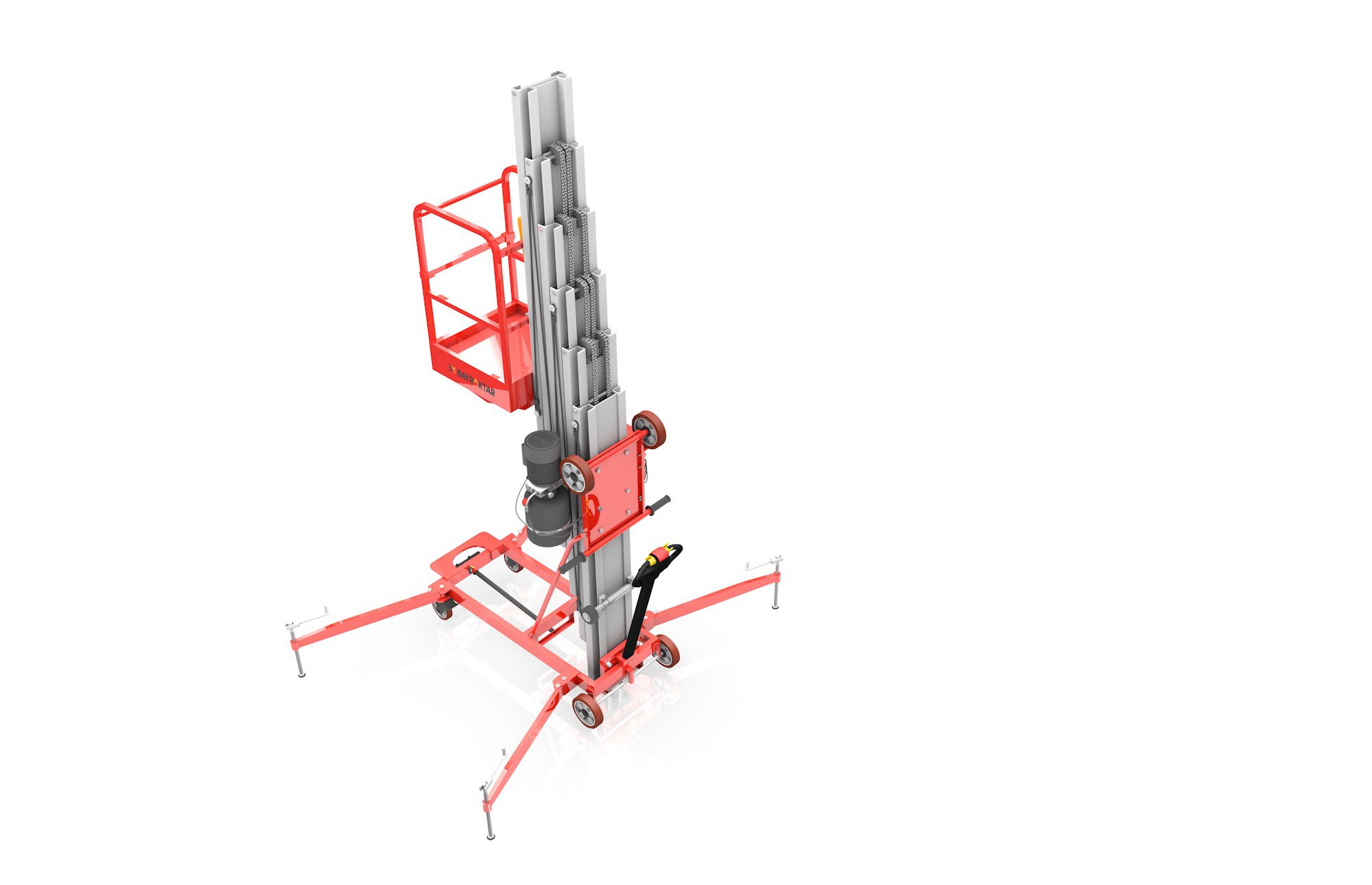 EGTWY8 SERİSİ 125 KG 10 METRE ELEKTRİKLİ TEK DİREK PERSONEL YÜKSELTİCİ