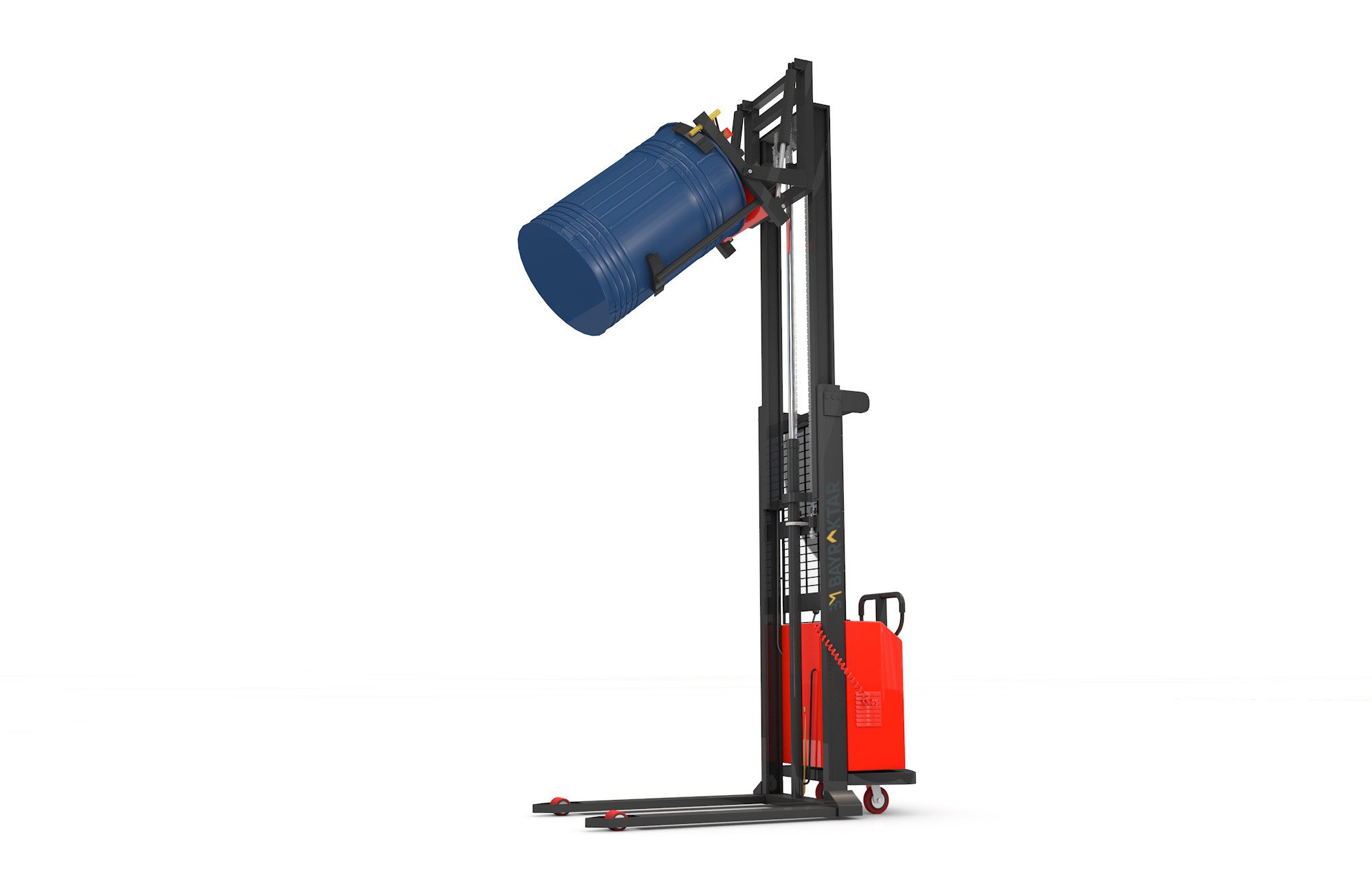 YL350 SERİSİ 350 KG 2.3 METRE YARI AKÜLÜ VARİL TAŞIMA VE İSTİFLEME MAKİNASI